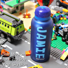 Drink Bottle Decal - 5" / 12cm Single Name Personalised Decal - Customised Label School