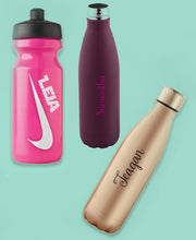 Small Drink Bottle Single Name Personalised Decal - Mini 3" / 8cm - Customised Label