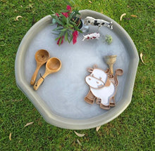 Cow Farm Animal Sensory Tray - Nature Play