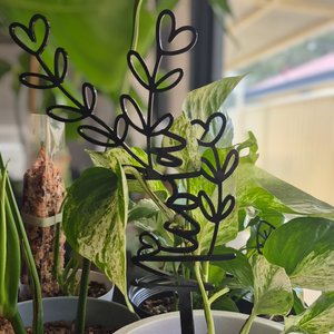 Personalised Extendable Plant Stake / Support - Heart Flower Design - Teacher Gift