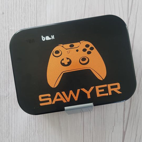 Xbox Controller Gamer Personalised Lunchbox Decal - Custom Sticker Retro