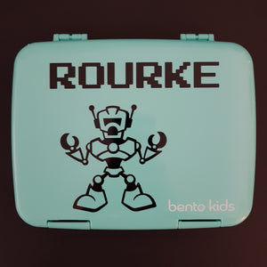 Robot & Name Lunchbox Decal Sticker - Out Of This World Gamer