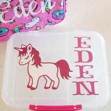 Storybook Layered Unicorn & Name Lunchbox Decal Sticker