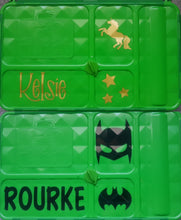 Go Green Lunchbox Label Set - Name & 2 Icons - Personalised Label - Mix & Match