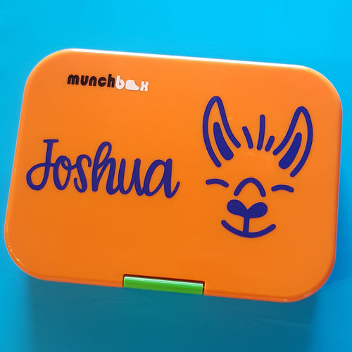 Llama Face & Name Personalised Lunchbox Laptop Decal Sticker {CG Font}