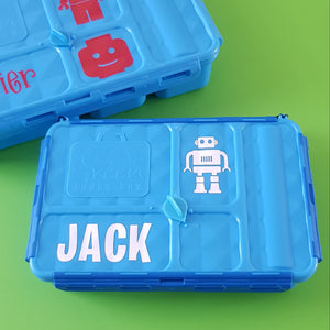 Small Go Green Lunchbox Label Set - Name & Icons - Personalised Label - Mix & Match
