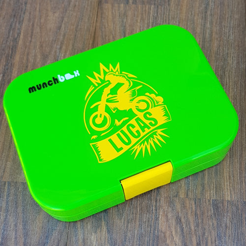 Motorcross Personalised Name Label - Burbank Teen Series Lunchbox Sticker Decal