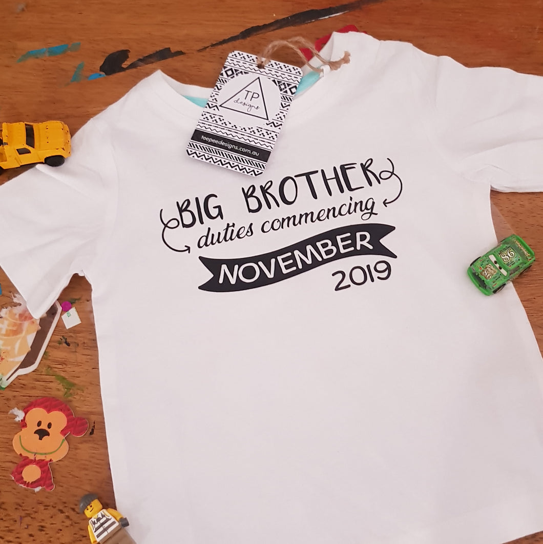 Big Brother Announcement - Personalised DIY Iron On - Heat Transfer Vinyl