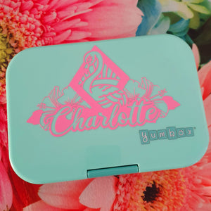 Miami Flamingo & Dance Knockout Name Lunchbox Decal Sticker - Ballet