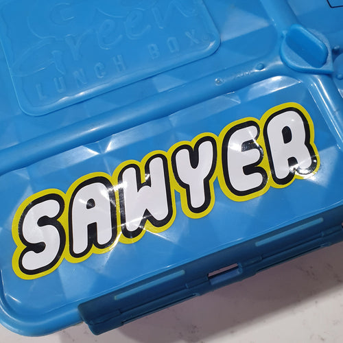 Lego Theme Personalised Drink Bottle / Lunchbox sticker 5