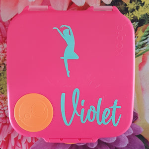Jazz Dancer & Name Lunchbox Decal Sticker {Daisy Font}- Dance Ballet