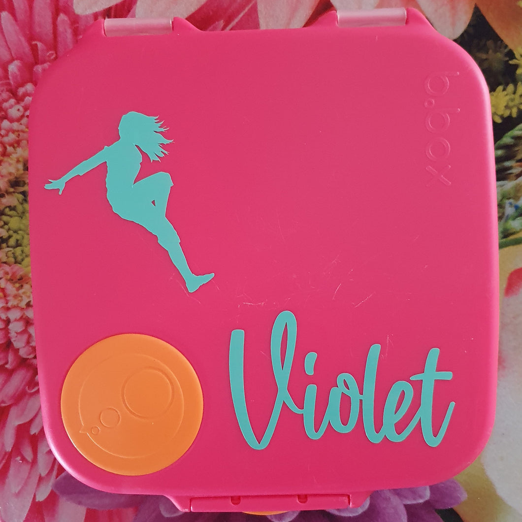 Hip Hop Modern Dancer & Name Lunchbox Decal Sticker {Daisy Font}- Dance Ballet
