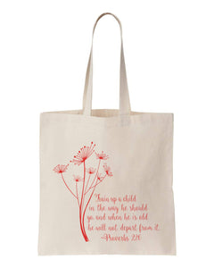 Christian Teacher Bible Quote Tote Bag - Teacher Appreciation Gift