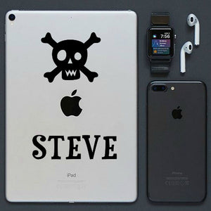 Skull & Name Lunchbox Laptop Decal Sticker