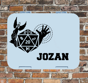 D20 Dungeons & Dragons Lunchbox Sticker - Cleric Personalised Gamer Varsity Label