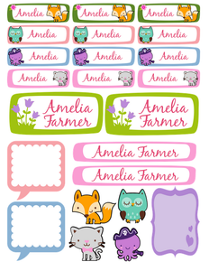 Cutie Critters - Back to School Sticker & Decal Pack