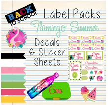 Flamingo Summer - Back to School Sticker & Decal Pack