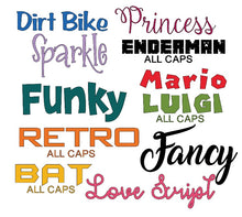 Personalised Shapes Name Label - 8cm / 3" Knockout Vinyl Decal Sticker