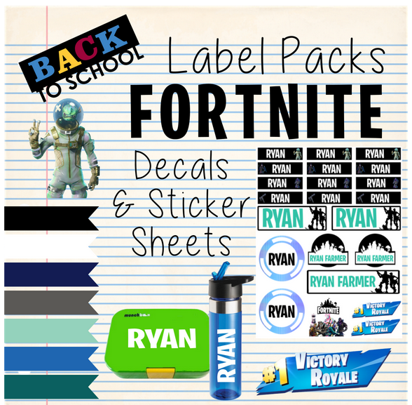 Fortnite - Back to School Sticker & Decal Pack