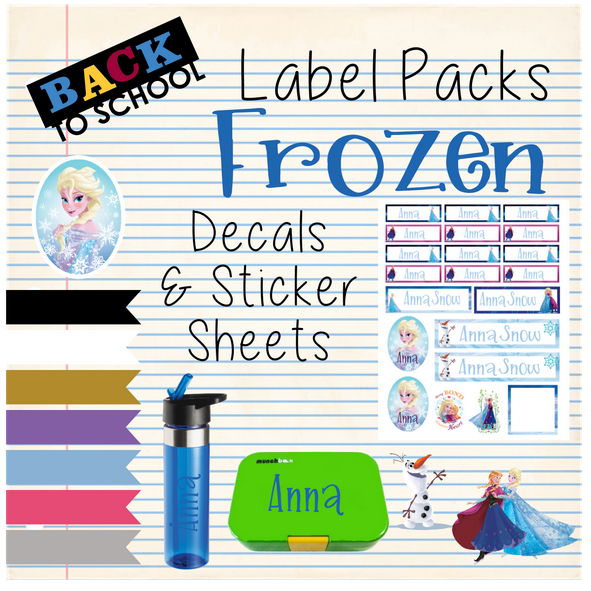 Frozen - Back to School Sticker & Decal Pack
