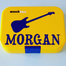 Guitar & Name Musician Lunchbox Personalised Bento Label Sticker {Sleigh Font}