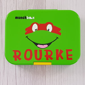 Ninja Turtle & Name Lunchbox Decal Sticker
