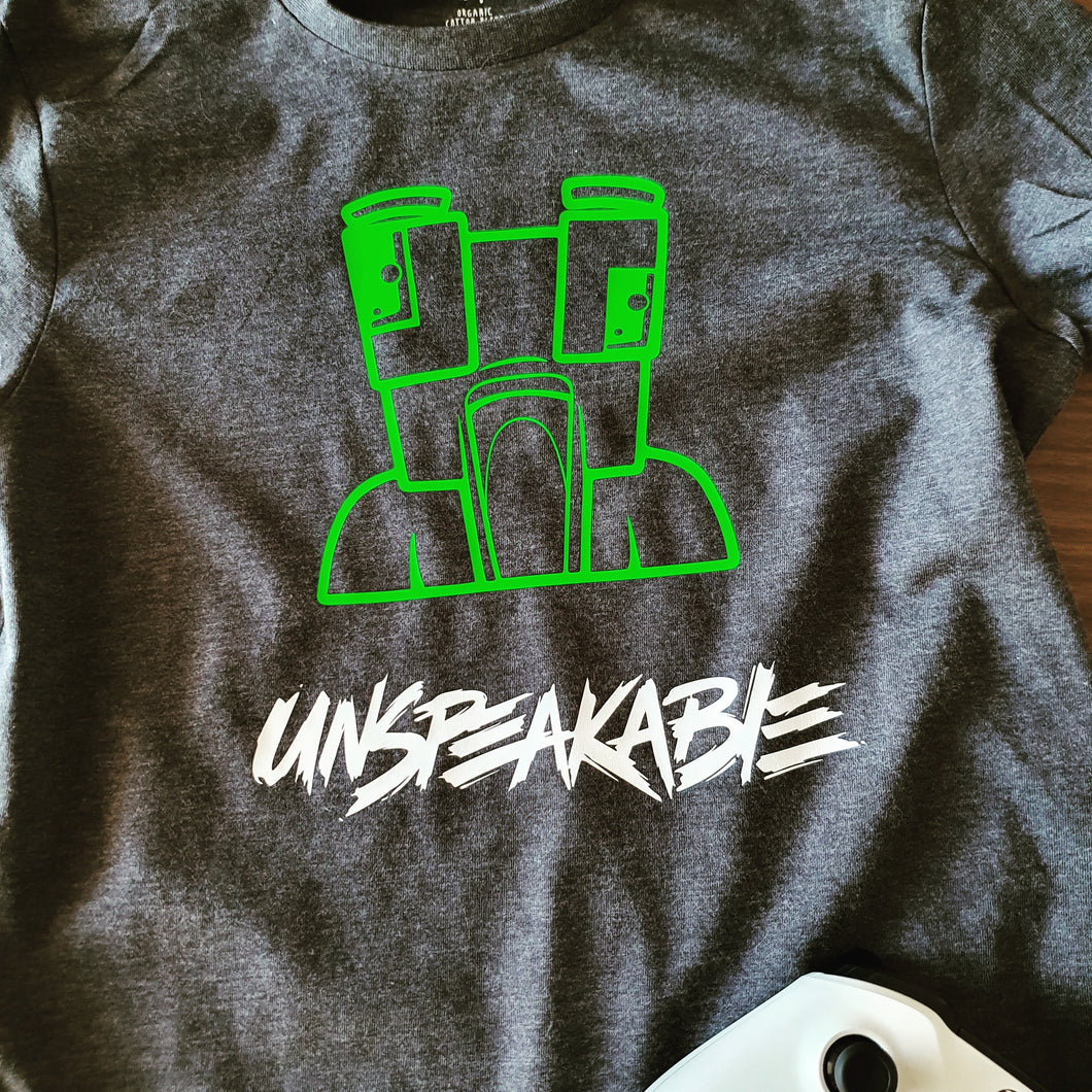 Unspeakable You Tube Iron on Design  - DIY Iron-On Decal - Gamer Heat Transfer Vinyl (HTV)