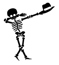 Michael Jackson Dabbing Skeleton - DIY Iron-On Decal - Heat Transfer Vinyl (HTV)