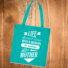 Mother's Day Gift Tote Bag - Nanna Grandma Mum - Instruction Manual Quote