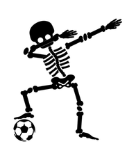 Soccer Dabbing Skeleton - DIY Iron-On Decal - Heat Transfer Vinyl (HTV)