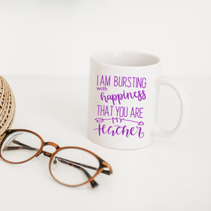 Teacher Gift Decal - Bursting with happiness - 3"/8cm Decal - DIY