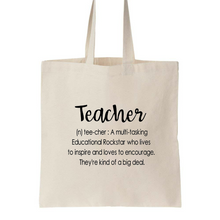 Teacher Appreciation Gift - Shopping Tote Bags - Calico Canvas Bag